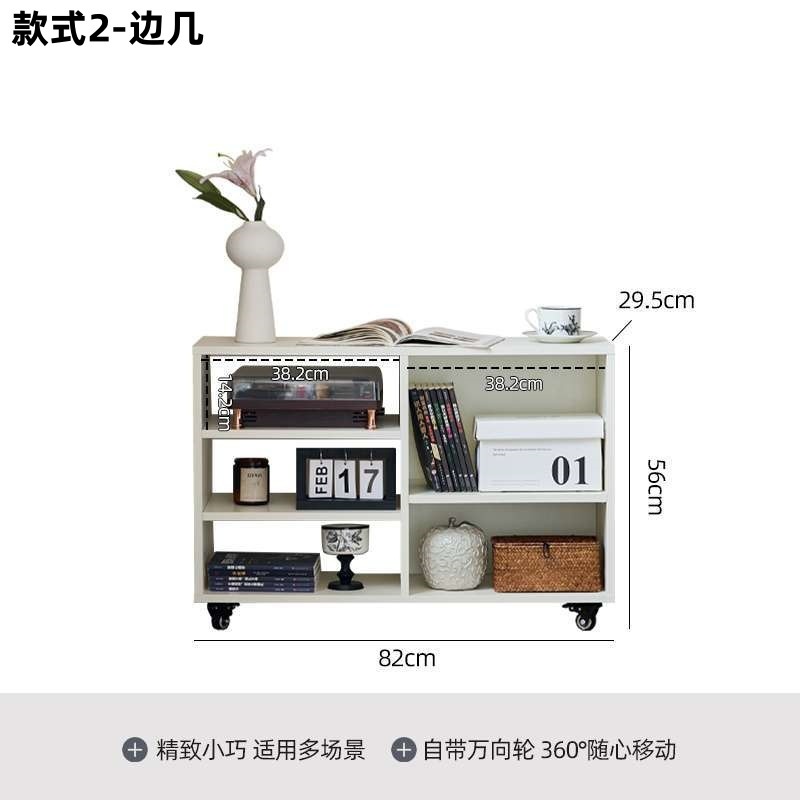 Sofá de sala de estar retro lado dormitorio americano mesas de té móviles multifunción cuadrada almacenamiento pequeño armario de almacenamiento