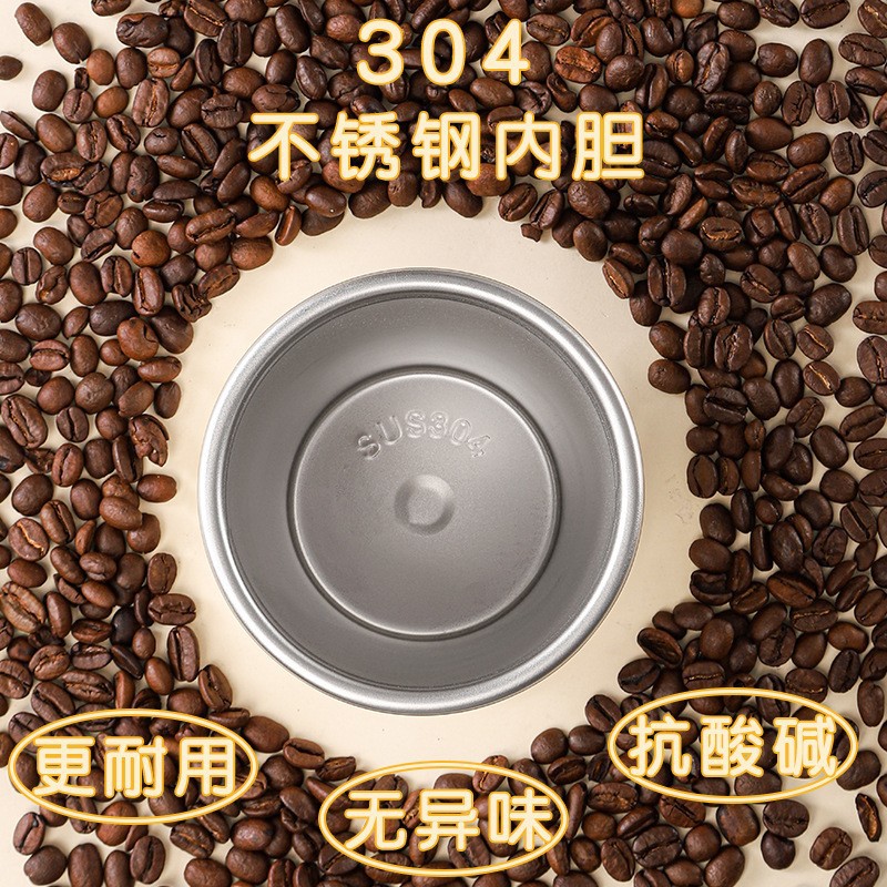 Taza de café de nuevo modelo para viajes transfronterizos, taza térmica de acero inoxidable 304, taza de viaje portátil, taza de agua fría con aislamiento térmico, taza portátil para coche