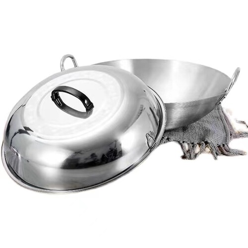 BB4C wholesale thickened stainless steel pot lid all steel lid wok lid extra large high lid deepen pot lid tripod