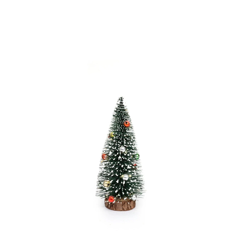 Велветовая настольная елка Christmas, снеговая вершинка с цветными жемчужными украшениями, 10–30 см