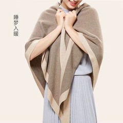春夏暖かい三角スカーフニットアウター兼用韓国風ショール女性用冬ネックスカーフ多用途装飾スカート