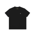 Cotton T-Shirt--Black with White Logo
