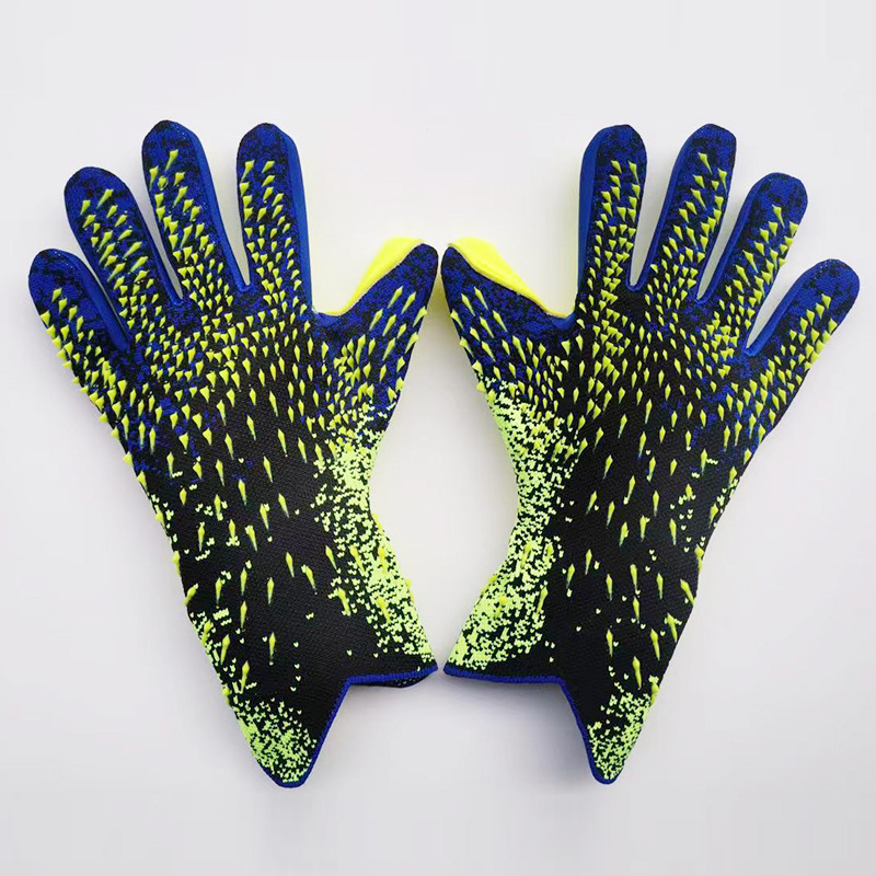 Guantes de portero de fútbol gruesos para adultos y niños, guantes sin dedos de látex antideslizantes transpirables, guantes de portero de fútbol