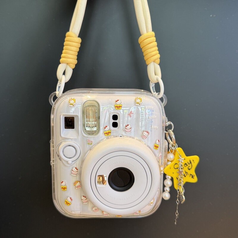Polaroid Transparent Instax Case Mini13/Mini12/8 Crystal Protective Hard Case Camera Chain Polaroid Transparent Instax Case Mini13/Mini12/8 Crystal Protective Hard Case Camera Chain