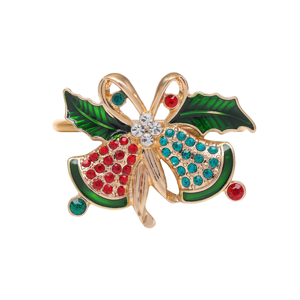 Navidad metal servilleta anillo ELK Garland árbol de Navidad copo de nieve servilleta anillo de comercio exterior servilleta hebilla Decoración de mesa