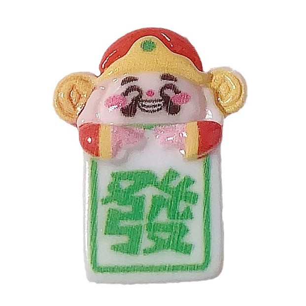 Año Nuevo dibujos animados dios de la fortuna Yuanbao accesorios de resina agujero zapatos caja de teléfono celular crema pegamento DIY automóvil control central dios de la fortuna