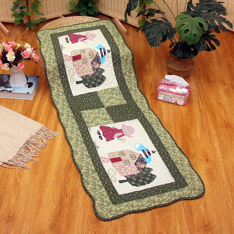 [Small Wholesale] Korean Cotton Bedside Mat, Floor Mat, Door Mat, Fabric Quilted Anti-Slip Patchwork Living Room Mat