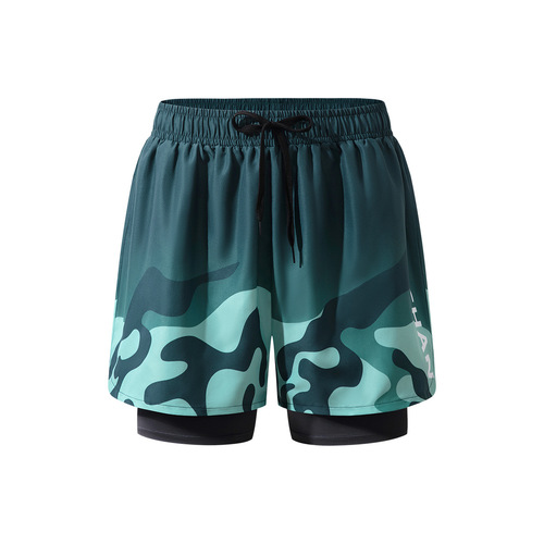 Men's swimming trunks double-layer anti-embarrassment quick-drying breathable shorts swimming vacation hot spring running water beach shorts