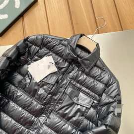 跨境专供2025冬季翻领轻商务休闲羽绒服男士保暖90白鹅绒外套防寒