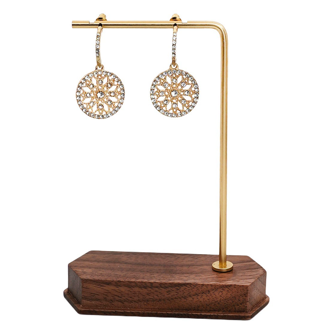 Медная деревянная подставка для ювелирных изделий, ожерелье, серьги, серьги, реквизит для демонстрации ювелирных изделий, украшения для ювелирной стены