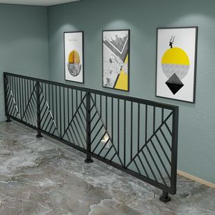 Simple guardrail wrought iron handrail stair attic balcony railing villa household indoor and outdoor fence corridor window sill