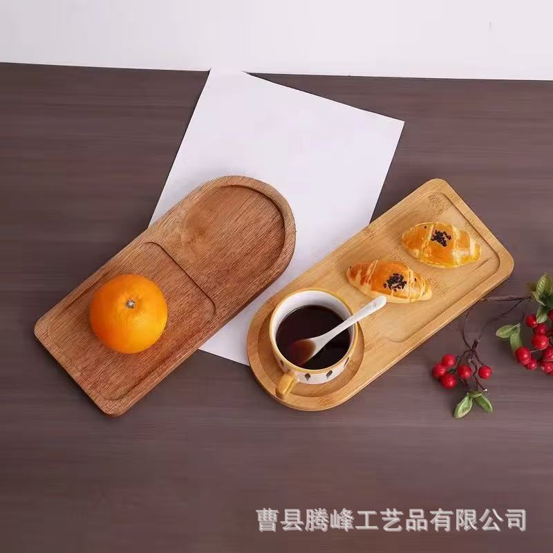 Cross-Border Desktop Tea Tray Bread Milk Divider Japanese Breakfast Tray Coffee Shop Dessert Snack Afternoon Tea Tray
