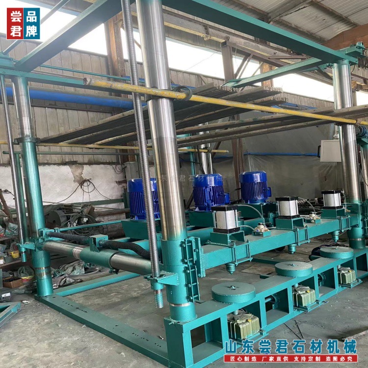 石材机械立式仿形机 HD-400多头圆柱成型机 数控操作 尝君机械