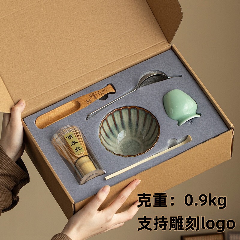 Japanese-style stoneware matcha suit tea ordering tools ceramic matcha bowl tea suit cup matcha powder