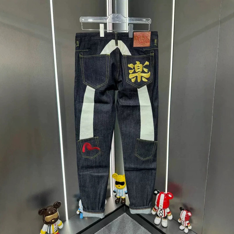 26Ss Spring and Summer New Style Evisu Fashion Versatile Men's Casual Straight-Leg Denim Pants