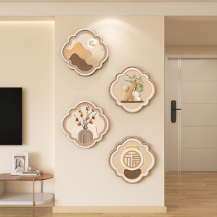 Nordic Cream Style Entrance Decorative Painting Creative Corridor Hanging Painting Advanced Sense TV Background Wall Combination Mural