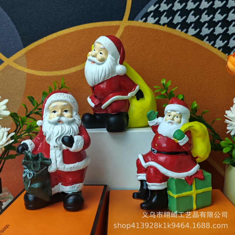 圣诞老人玩具树脂摆件房间客厅圣诞节装饰用品跨境欧式节日礼物|undefined
