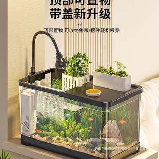 Fish Tank Small Living Room 2025 New Landscaping Ecological Tank Filter Oxygen Generator Goldfish Bottom Filter System Complete Set