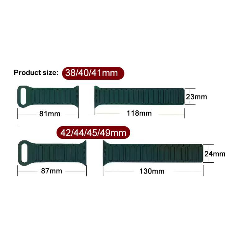 xDfind Magnet Tri-Perlas Silicone Bandas para Apple Watch 42 / 44 / 45 / 46 / 49mm / Apple