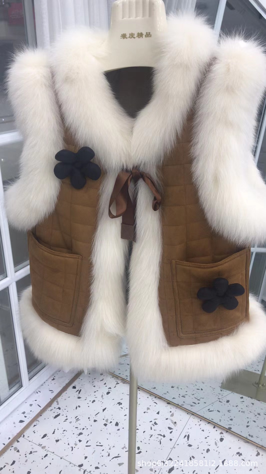 Luxury Winter 2024 New Fox Fur Vest Womens Fluffy Sweet Coat