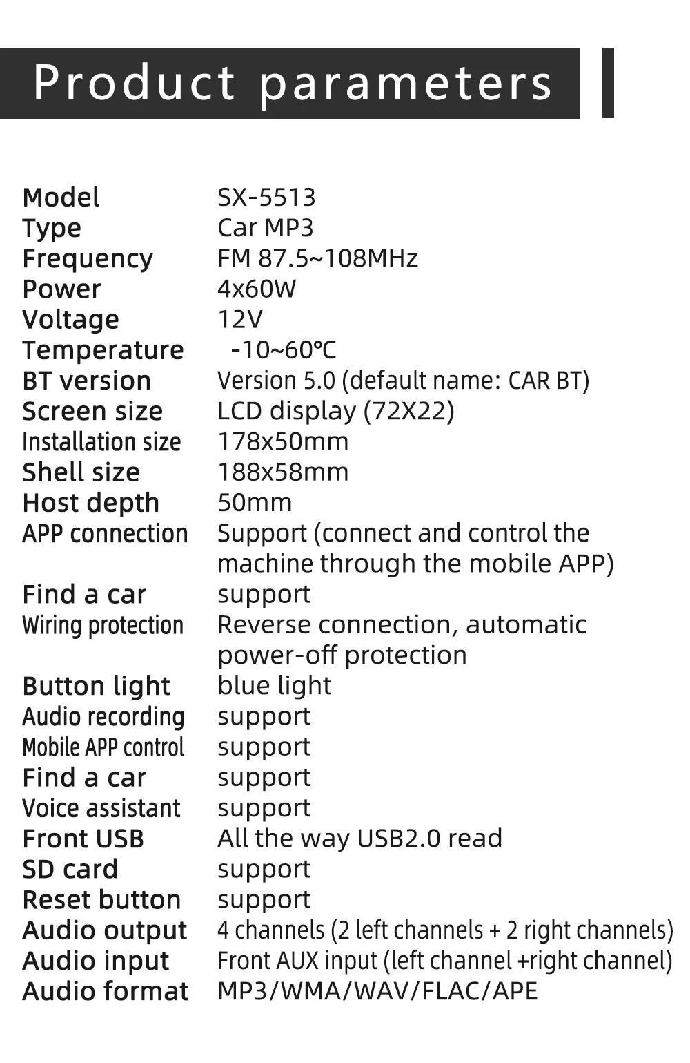 12V Car Navigation and Car Finder Bluetooth Call Player Car Mp3 USB Card Multi-Function Fm Radio