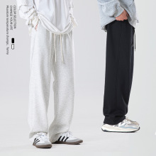 MT童装复合裤子春款2025纯色宽松运动裤针织中大童日系简约潮牌