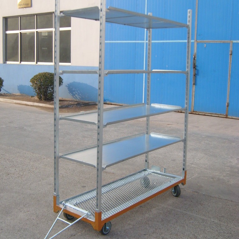 工厂生产可手推式花架、工具车、育苗车