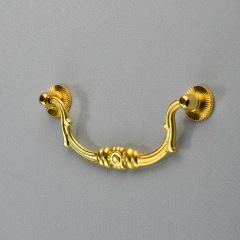 Jingmao Hardware - 447 New Chinese Style Furniture Gold Bar Drawer Pull Alloy Hole Distance 98mm