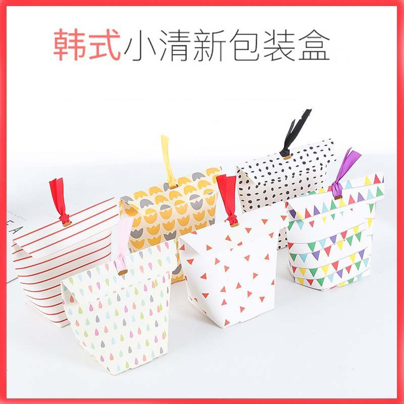 批发韩版创意喜糖盒礼品盒子袜子丝巾糖果纸盒饰品系带包装盒印刷