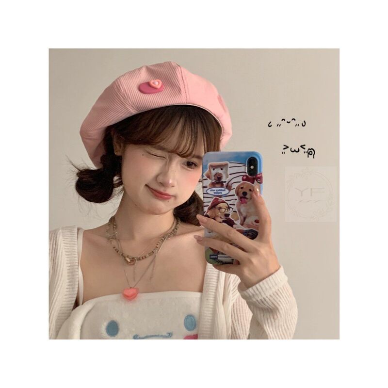 Pink Sweet Desire~ Summer Thin Breathable Beret for Women, Sweet and Versatile Retro Lightweight Fashionable Artist Hat Pink Sweet Desire~ Summer Thin Breathable Beret for Women, Sweet and Versatile Retro Lightweight Fashionable Artist Hat