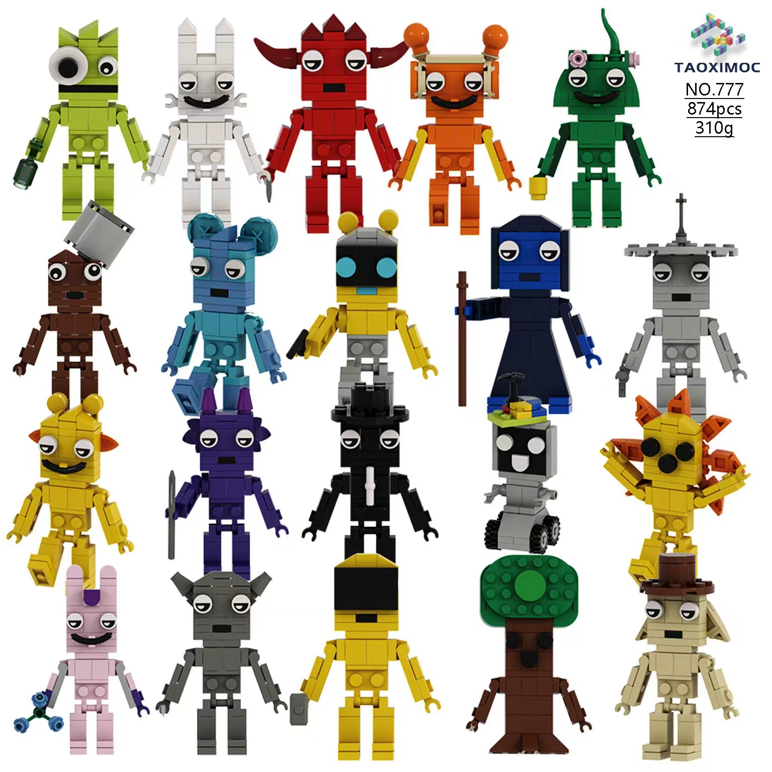Граница товар Sprunki Rhythm Box Monster Игровой периферийный связанный строительный конструктор Детская игрушка модель Оптовая