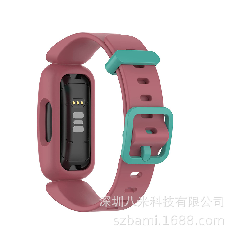 Watermelon red with cyan buckle