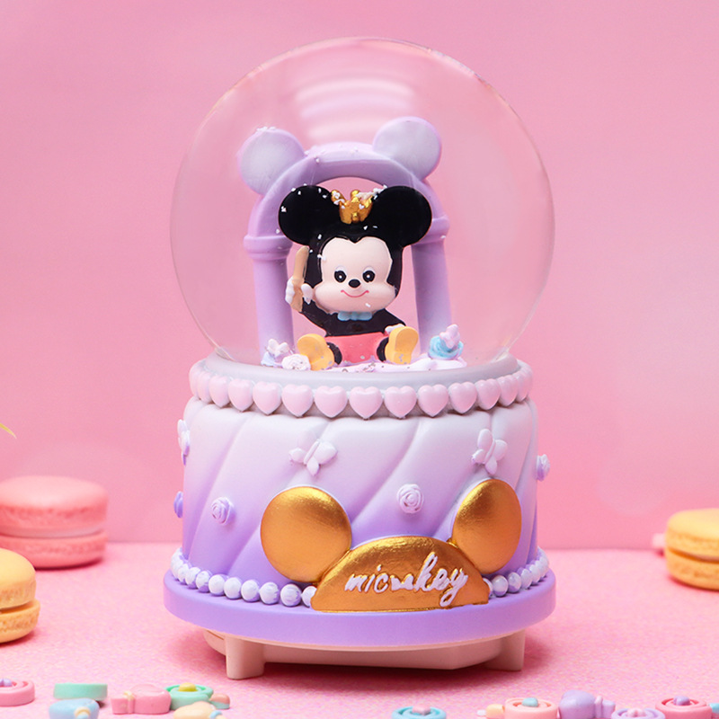 Romántico secreto bosque bola de cristal luminosa caja de música caballo blanco creativo decoración de escritorio de niña regalo de estudiante al por mayor