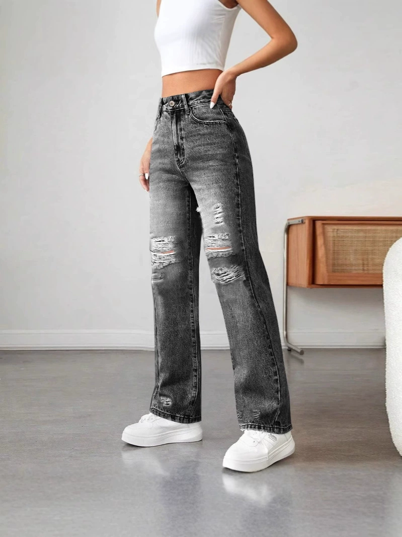 (Cross-border trading), jeans, fitted trousers, high waist