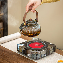 围炉煮茶水晶电陶炉家用套装耐高温玻璃壶烧水壶静音煮茶器煮茶炉