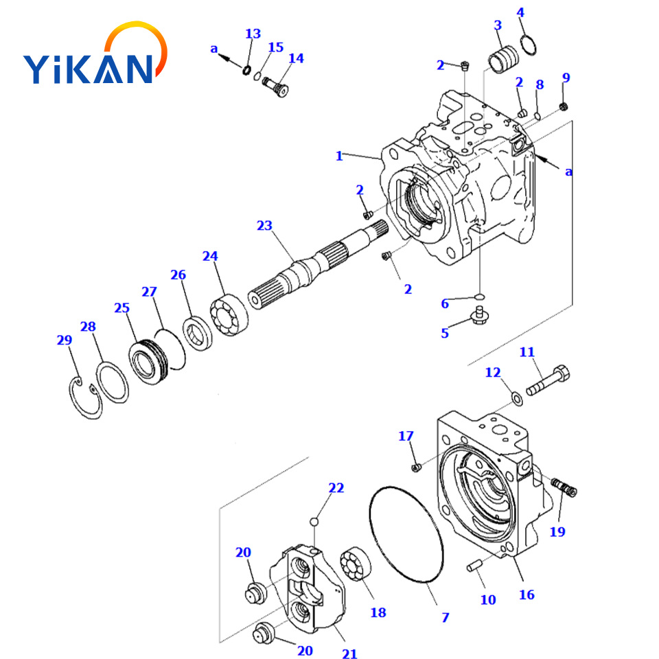 Mechanical Components 708-1W-42150 Loader Wa450-6 Wa470-6Wa500-6 Hydraulic Pump Transmission Shaft