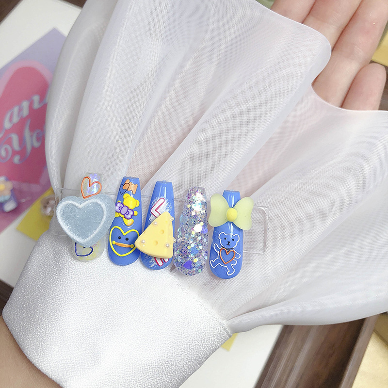 Japonés tomoni pegatinas Smiley cara amor alivio hueco 5D manicura adhesivo uñas pegatinas dibujos animados lindo pequeño patrón