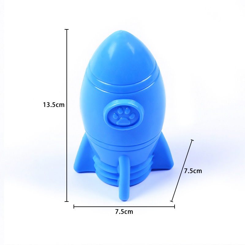 Fuga de sonido comida Rocket Dog Toy TPR juguete para mascotas resistente a los mordiscos bola mediana y grande perro golden retriever juguete para mascotas