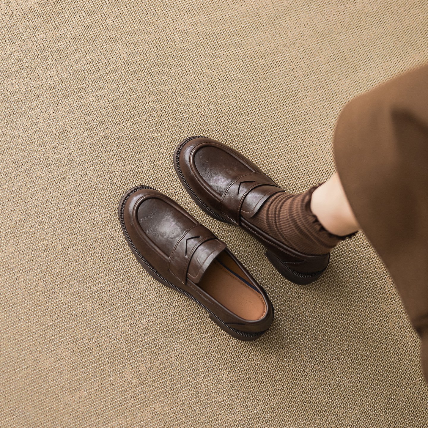 Genuine Leather~British Retro Loafers for Women 2026 Spring and Autumn Commuting Soft-Soled Shoes Versatile Retro Jk Small Leather Shoes for Women