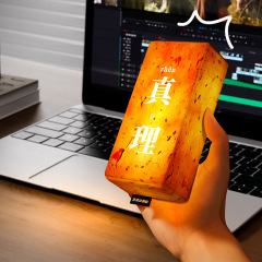 吸塑胶小红砖氛围拍拍灯桌面摆件创意小台灯三档可调节触控小夜灯