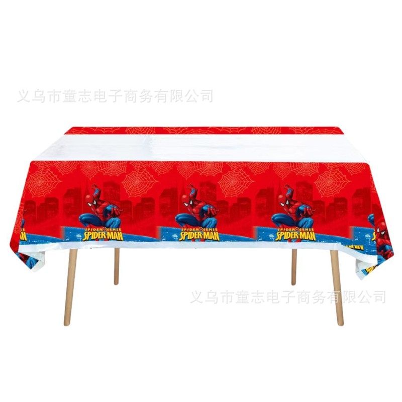 现货热销卡通蜘蛛侠公主史迪仔派对桌布卡通生日party一次性pe长|undefined