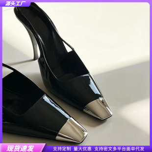 Spot A201 High-Heeled Shoes, Stiletto Heels, Feminine, 2025 Summer Black, High-End, Beautiful and Non-Tiring High-Heeled Sandals