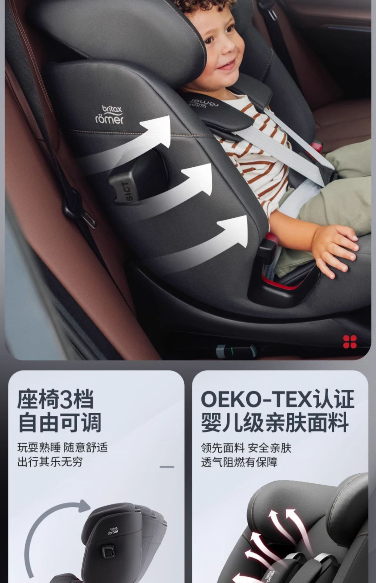 [Brand Source] Baode | Suitable for the Versatile Knight Pro Child Safety Seat for Cars, Suitable for Children Aged 15 Months to 12 Years.