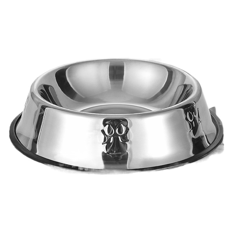 Tazón para mascotas de acero inoxidable antideslizante antidetonante perro cuenca perro tazón de fuente de alimentación de agua para mascotas gato tazón gato cuenca al por mayor