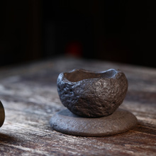 zzzz紫砂花盆异形手工创意植物小盆仿石头原生态zzzz