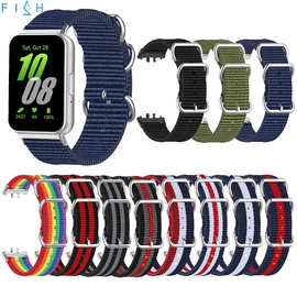 适用三星fit3(SM-R390)尼龙帆布表带三星Galaxy Fit3手表替换腕带