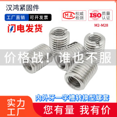 ワンワードスロットステンレス鋼内外歯バリア 303 スロット変換高品質ネジスリーブ 304 セルフタッピングネジスリーブ