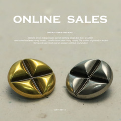 【藝森】小香復古風金屬紐扣十字古銅色扣子西裝外套皮大衣裝飾扣