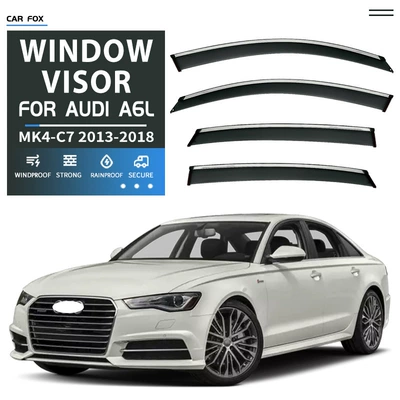 Rain shield – Suitable for Domestic Long-Wheelbase - standard-packing-without-logo-audi-a6l-sedan-mk4-c7-2013-2018-pc-with-bright-strip-rain-shield