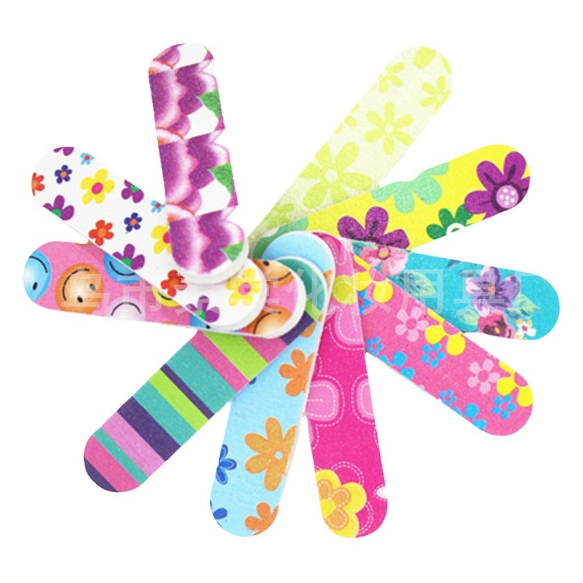 Factory direct nail tools 6.5*1.5 flower file eva nail file sandpaper file mini file